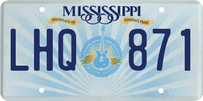 MS license plate LHQ871