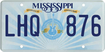 MS license plate LHQ876