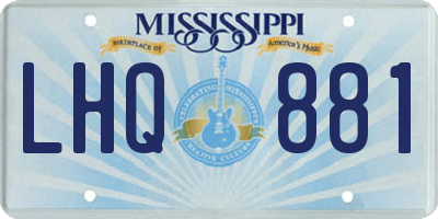 MS license plate LHQ881
