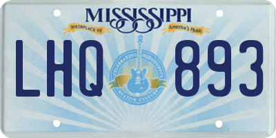 MS license plate LHQ893