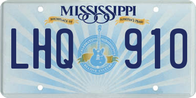 MS license plate LHQ910