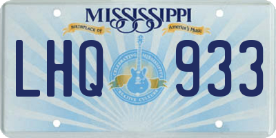 MS license plate LHQ933