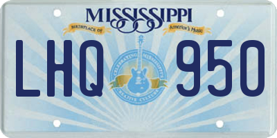 MS license plate LHQ950