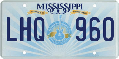 MS license plate LHQ960