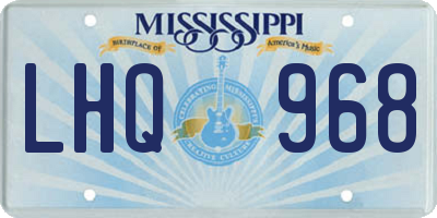 MS license plate LHQ968