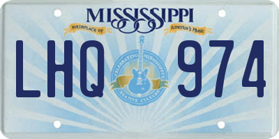 MS license plate LHQ974