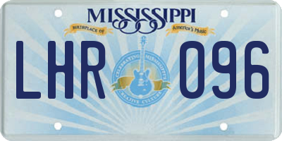MS license plate LHR096