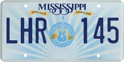 MS license plate LHR145