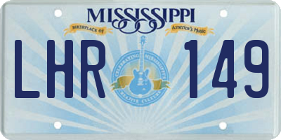MS license plate LHR149