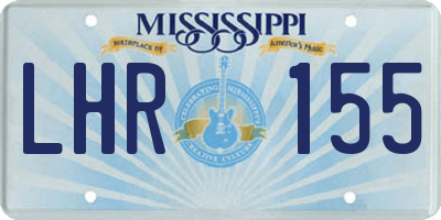 MS license plate LHR155