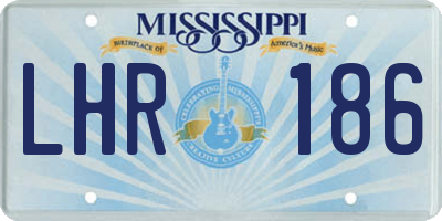 MS license plate LHR186