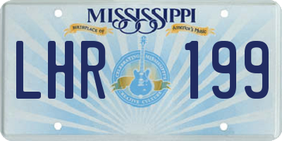 MS license plate LHR199