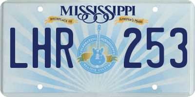 MS license plate LHR253