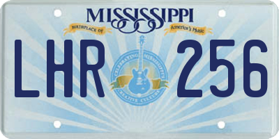 MS license plate LHR256