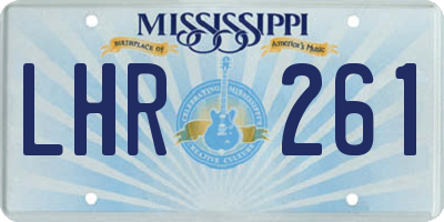 MS license plate LHR261