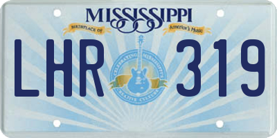 MS license plate LHR319