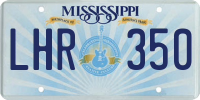 MS license plate LHR350