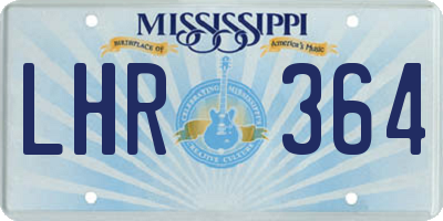 MS license plate LHR364