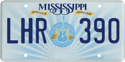 MS license plate LHR390