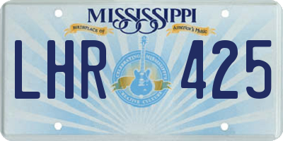 MS license plate LHR425