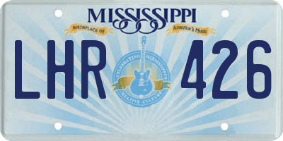 MS license plate LHR426