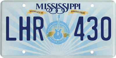 MS license plate LHR430