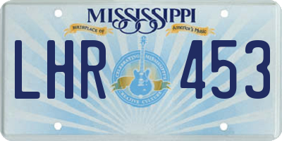MS license plate LHR453