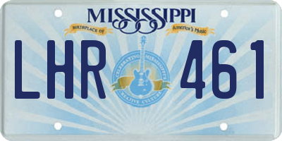 MS license plate LHR461