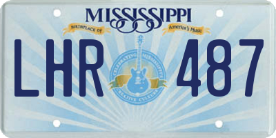 MS license plate LHR487
