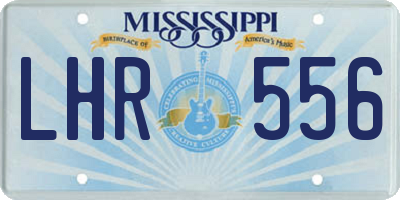 MS license plate LHR556