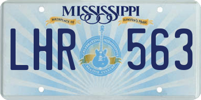 MS license plate LHR563