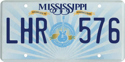 MS license plate LHR576