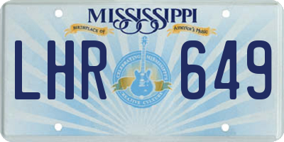 MS license plate LHR649