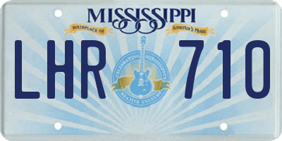 MS license plate LHR710