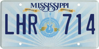MS license plate LHR714