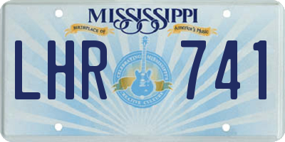 MS license plate LHR741