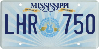 MS license plate LHR750