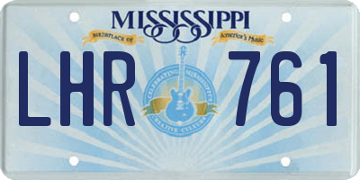 MS license plate LHR761