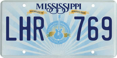 MS license plate LHR769