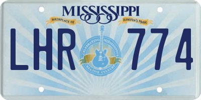 MS license plate LHR774