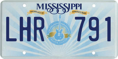 MS license plate LHR791