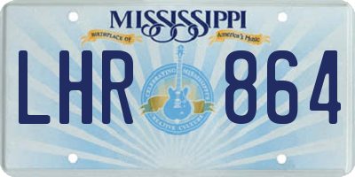 MS license plate LHR864