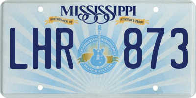 MS license plate LHR873