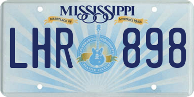MS license plate LHR898