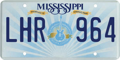 MS license plate LHR964