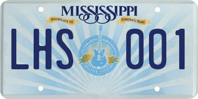 MS license plate LHS001