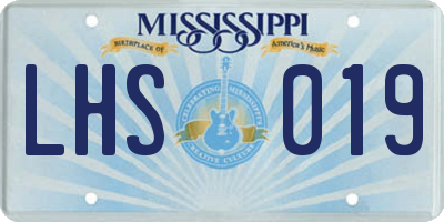 MS license plate LHS019