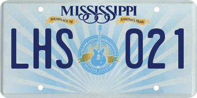MS license plate LHS021