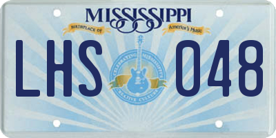 MS license plate LHS048