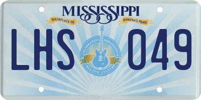 MS license plate LHS049